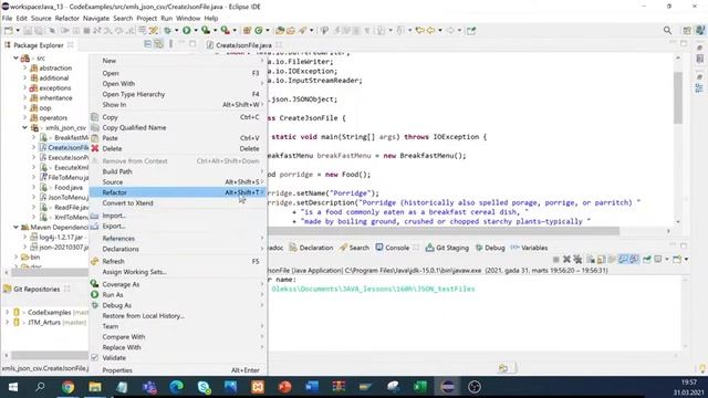 Java-13-2 JSON + JSON (Practical usage) + CSV смотреть онлайн