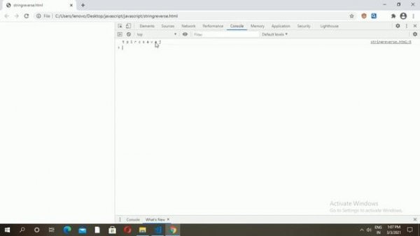 javaScript string reverse
