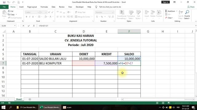 Membuat Buku Kas Harian di Microsoft Excel смотреть онлайн
