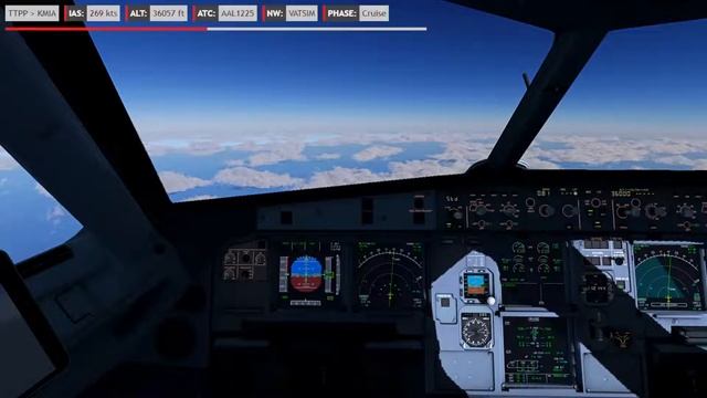 Trinidad - Miami | American Airlines | A321-200 ✈X-Plane 11 смотреть онлайн