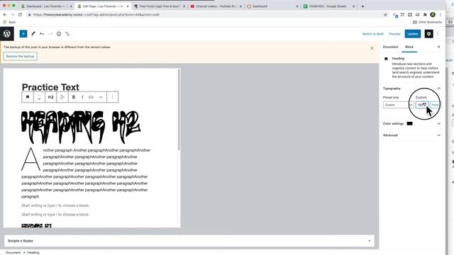 WordPress Editing Block Font Size and Color смотреть онлайн