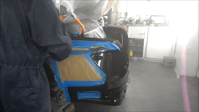 Покраска Лады гранты, переход по лаку, лак Jeta Pro lait Plus HS смотреть онлайн