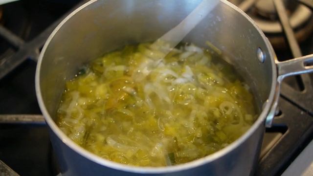 how to make Best Potato Leek Soup with Shrimps and Green Peas - Суп-Пюре из Картошки и Лука-Порей смотреть онлайн