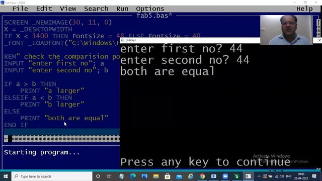 Class 7-Computer Sc-QBasic (Conditional Statements)-26 04 2021 смотреть онлайн