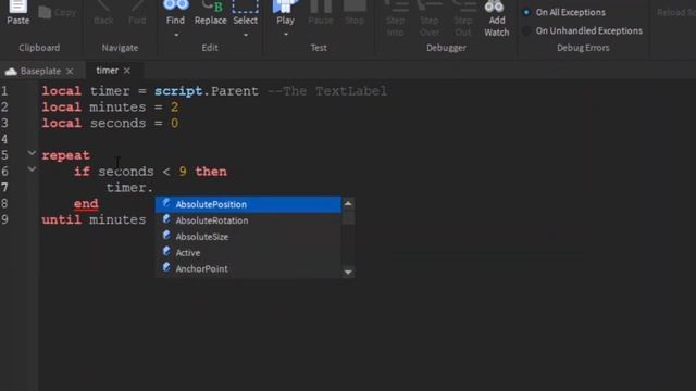 Minutes & Seconds Timer Thingy Tutorial (ROBLOX Studio) смотреть онлайн