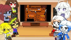 {?}×{?Реакция персонажей Undertale на ??? ?} | Что если скелеты оживут | Реакция на ?John Brain?