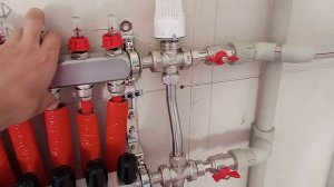 Монтаж узла теплого пола JH-1039