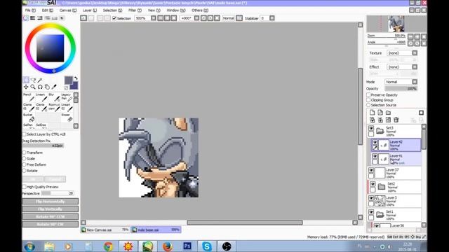 Sonic Animated Pixel Icon TUTORIAL [PaintTool SAI and Photoshop] смотреть онлайн