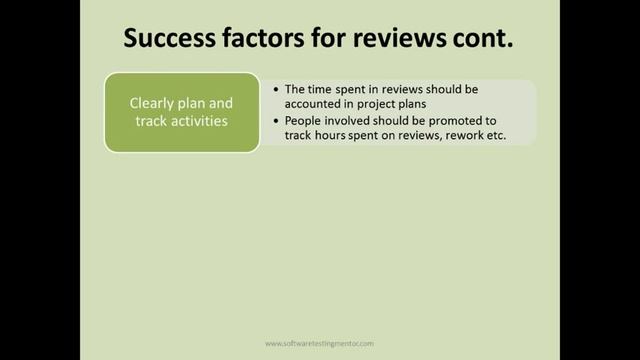 ISTQB Foundation Level #25 - Review Process | Success Factors for Review смотреть онлайн