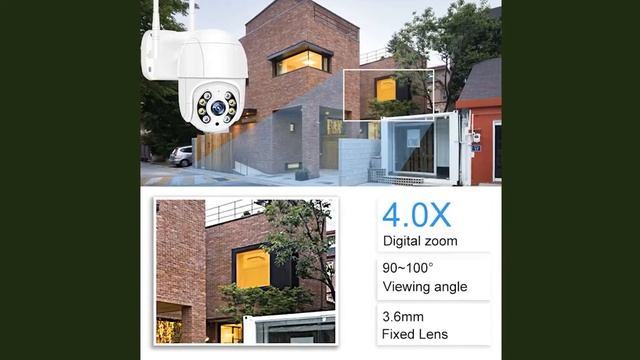 Smar 5MP Открытый PTZ Беспроводной IP Камера 2MP 4X цифровой зум Скорость купол Wi-Fi смотреть онлайн