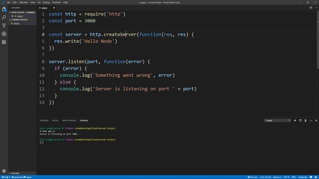 Your First Node.js Web Server смотреть онлайн