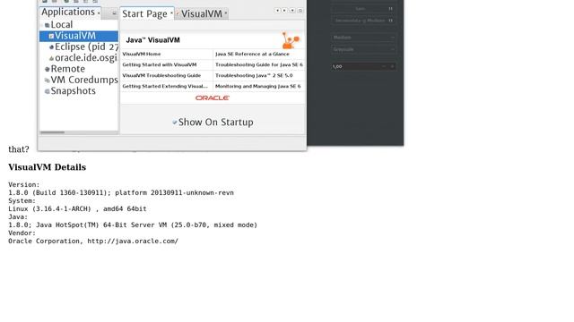 Huge font size in Java VisualVM смотреть онлайн