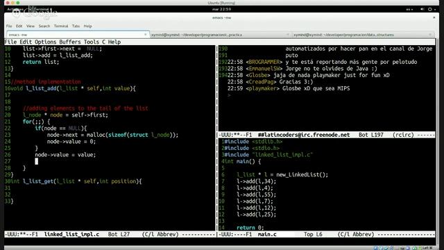 #CodeandoEnVivo en C - chat en ##latincoders en freenode(IRC) смотреть онлайн