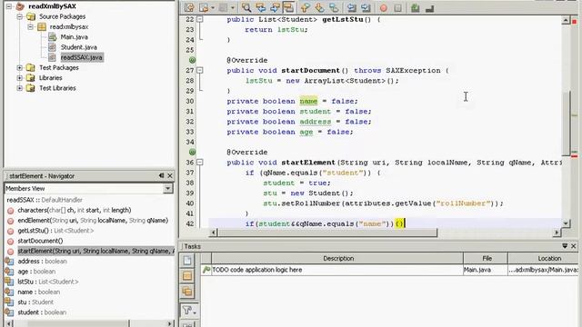 Read XML by SAX смотреть онлайн