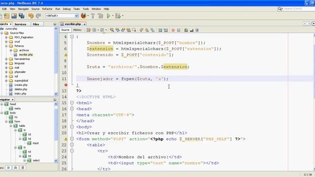 Curso de PHP 33 - Creación y escritura de archivos смотреть онлайн