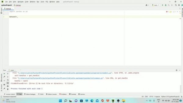 Import a CSV file in pycharm using pandas|| python program ||  #Tamil || #VJ Solutions 2.0