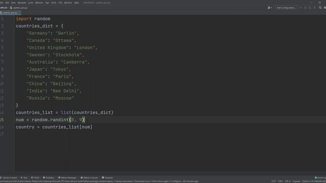 How to make a capital quiz in python! смотреть онлайн