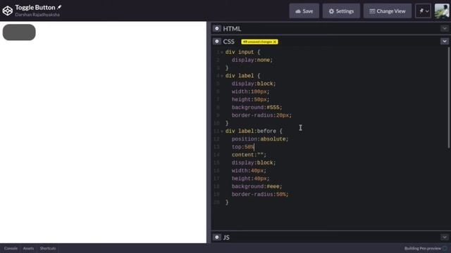 How to Create Toggle Button using HTML & CSS only | Hindi смотреть онлайн