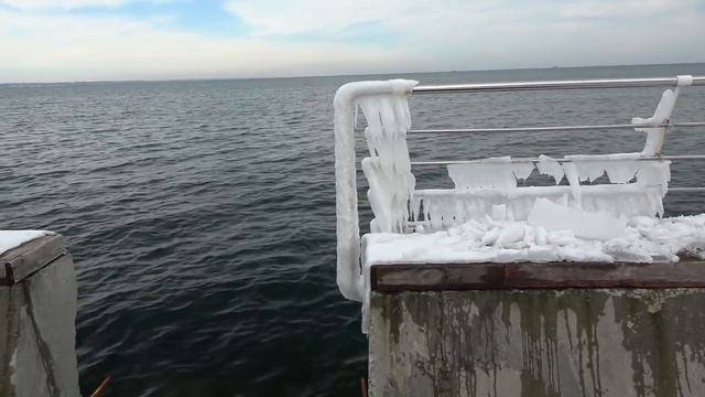 Зимнее море. Шум зимнего моря. смотреть онлайн