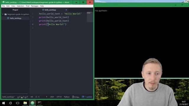 PYTHON VARIABLES (Beginner's Guide to Python Lesson 3) смотреть онлайн