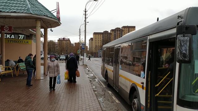 Автобус ЛиАЗ-5292.60 остановка Горсовет (Дмитров) 28.10.2021 смотреть онлайн