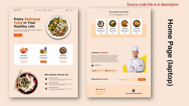 | Intro | Restaurant's Website - HTML, CSS & JavaScript (Fully Responsive ) || Frontend project смотреть онлайн