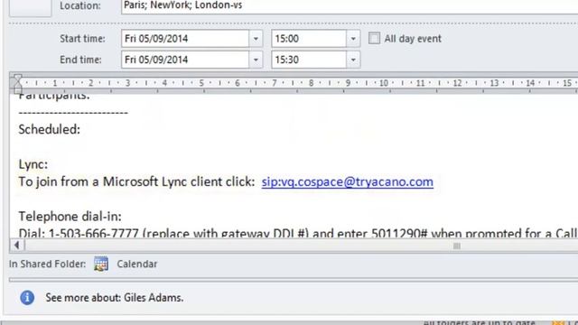 Acano Manager 1.1 Outlook Plug-in смотреть онлайн