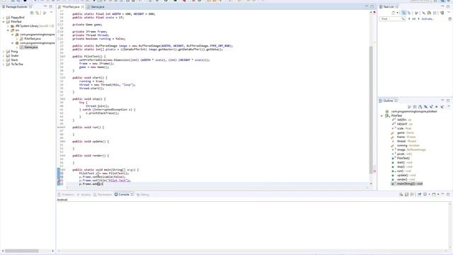 Pilot Test game in Java - part 1 смотреть онлайн