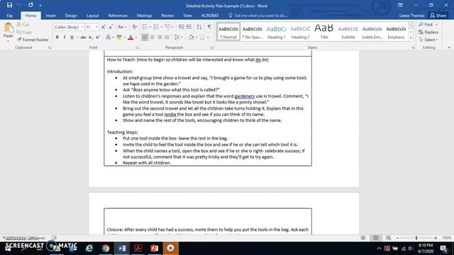 Activity Plan Example смотреть онлайн