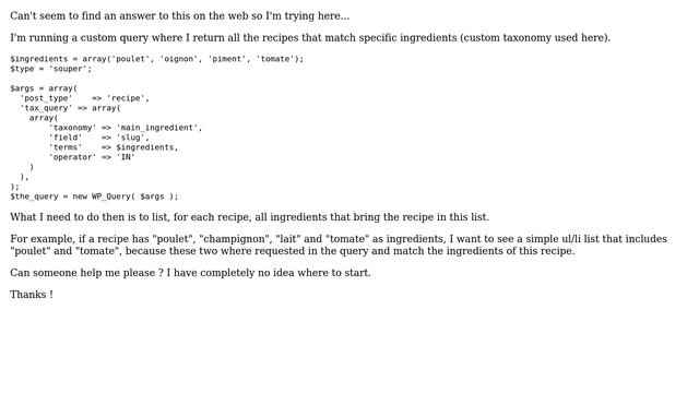 Wordpress: How to list the taxonomy terms that fit the custom query? смотреть онлайн
