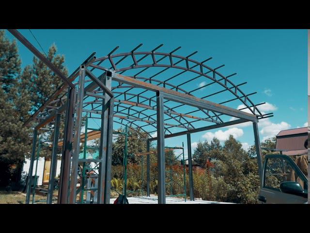 Металлоконструкция арочного навеса из поликарбоната смотреть онлайн