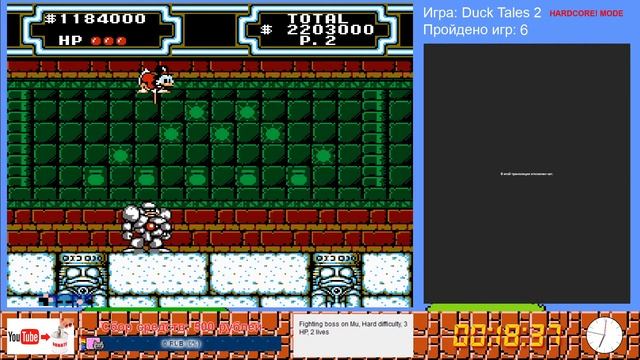 Прохождение игры "Duck Tales 2" (NES) в режиме "HARDCORE! MODE" (часть 2) - Все ачивки получены. смотреть онлайн