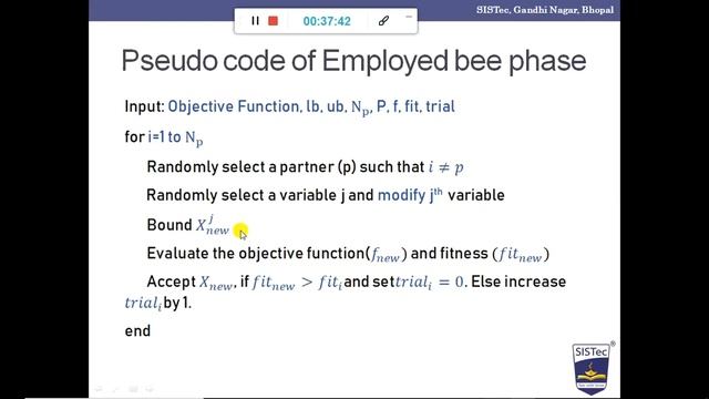 Artificial Bee Colony Optimization | Amit Kumar Mishra | SISTec GandhiNagar смотреть онлайн