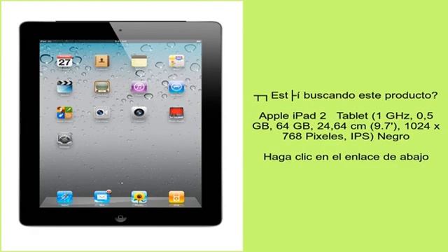 Apple iPad 2 Tablet (1 GHz, 0,5 GB, 64 GB, 24,64 cm (9.7'), 1024 x 768 Pixeles, IPS) Negr смотреть онлайн