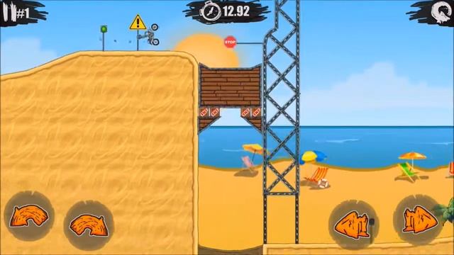 Moto X3M Bike Race Game | Level 1 - 3 Stars Tutorial Walkthrough (Android/iPhone) смотреть онлайн