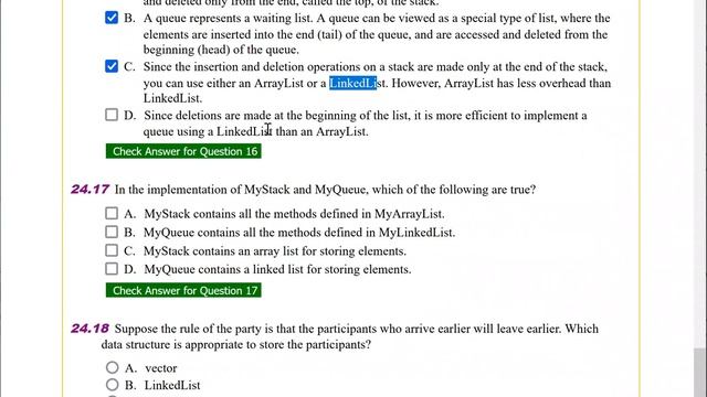 Daniel Liang Java Chapter 24 Multiple Choice Questions Part 2 смотреть онлайн