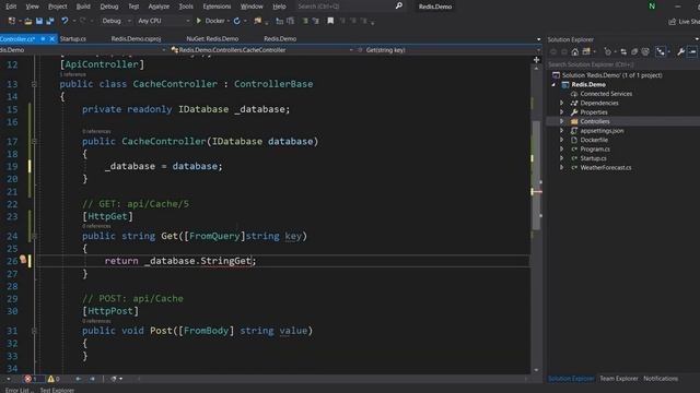 Using Redis cache with ASP.Net Core Web API (Both running inside Docker containers) смотреть онлайн