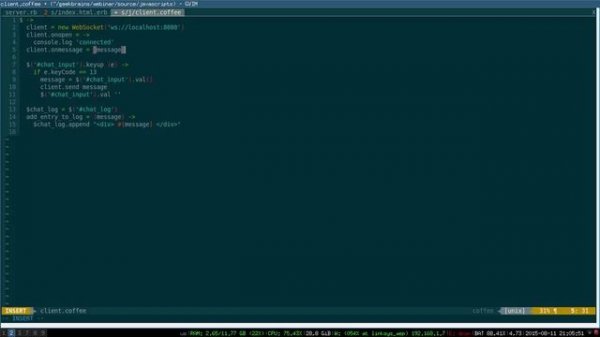 Асинхронное программирование на Ruby. Чат на EventMachine и WebSockets