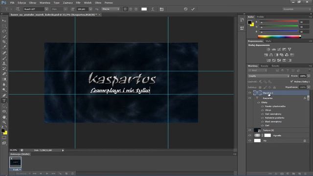 Baner na YT dla Kaspartos (Grafika w PhotoShop CS6) #6 смотреть онлайн