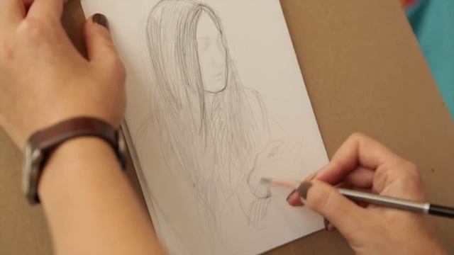 Учимся рисовать карандашом портрет поэтапно. Уроки рисования. смотреть онлайн