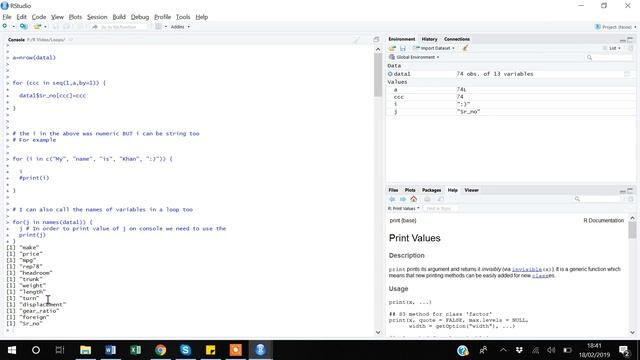6. R Loops, For Loop, Subset, print, nrow, write.csv, RStudio смотреть онлайн