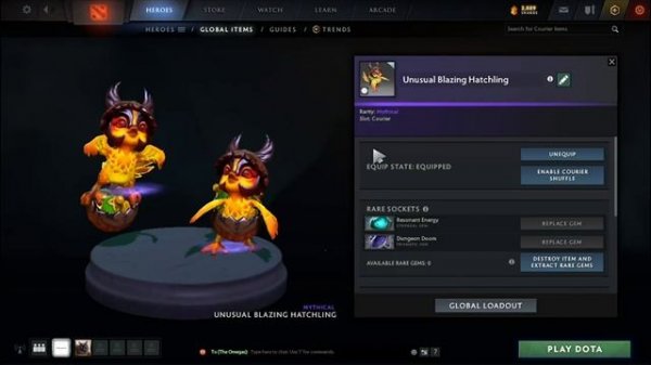 Terror Blade Arcana with Dungeon Doom Prismatic Gem