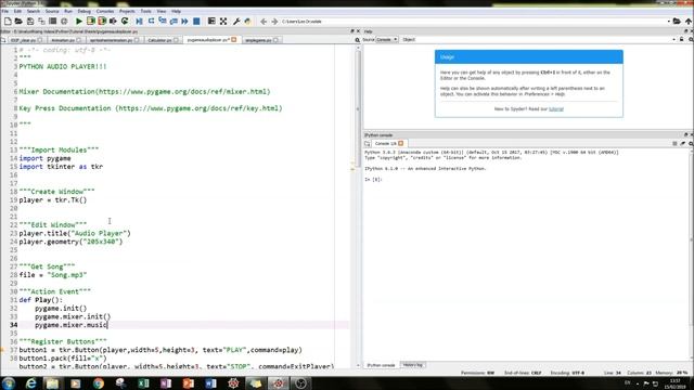 Python: Create your own Music Player! (Part 1) - Set-up, Stop, Play, Songname смотреть онлайн