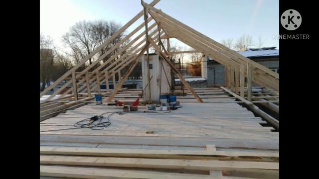 Стройка крыши, двухскатная