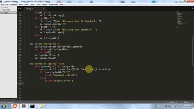 Python dan Internet (03) Aplikasi FTP sederhana смотреть онлайн