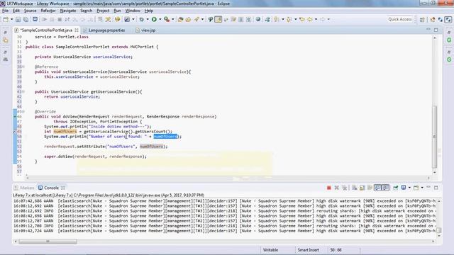 Liferay 7.0 - 5. Using OOTB Service In Portlet смотреть онлайн
