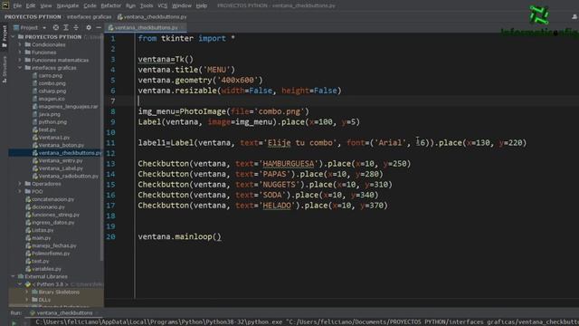 Curso de Python desde cero para principiantes | CHECKBUTTONS, (video 33) смотреть онлайн