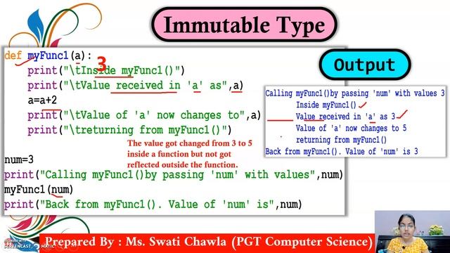 Mutable and Immutable properties of passed data objects | Working with Functions Class 12 смотреть онлайн
