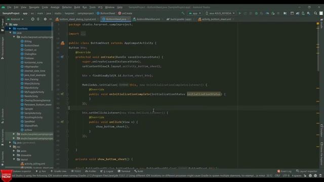 Implement Banner Ads in Bottom Sheet | Bottom Sheet with Admob Ads смотреть онлайн