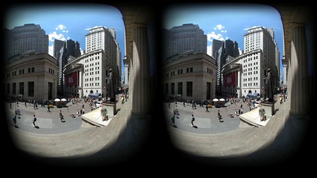 VR180 3D: Federal Hall And NYSE - View With Google Cardboard